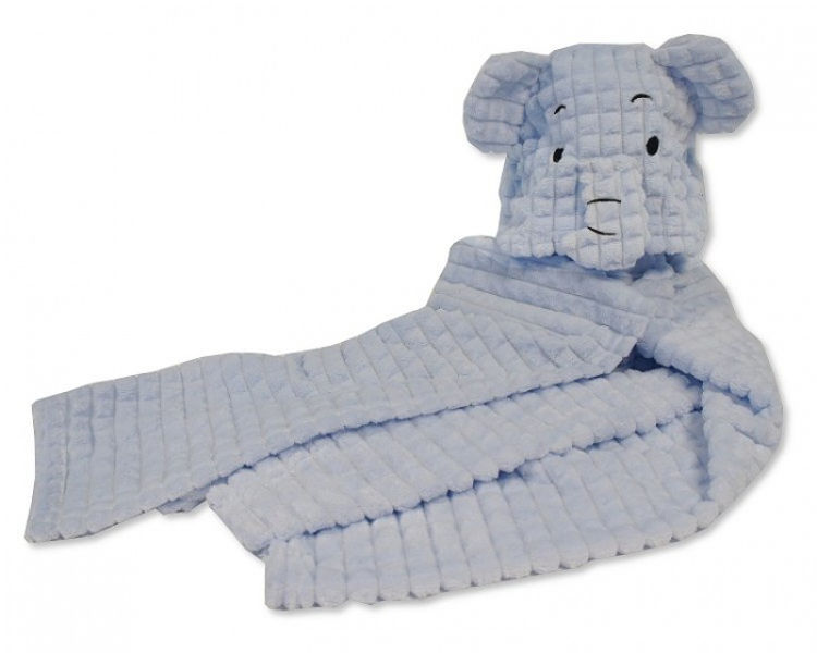 Picture of BW11210175-0176, BABY ELEPHANT HOODED WRAP BLUE